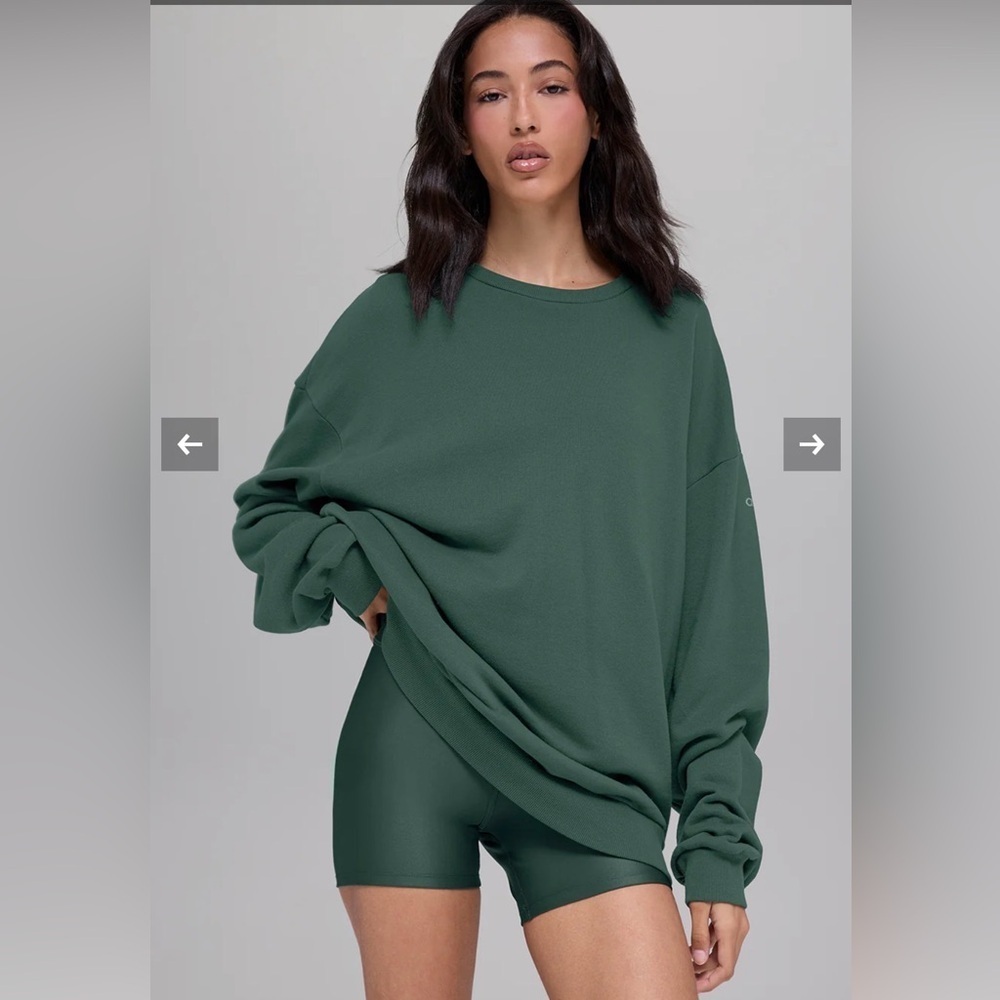 ALO Chill Crew Neck Pullover Small Limited: Clover Green NWT